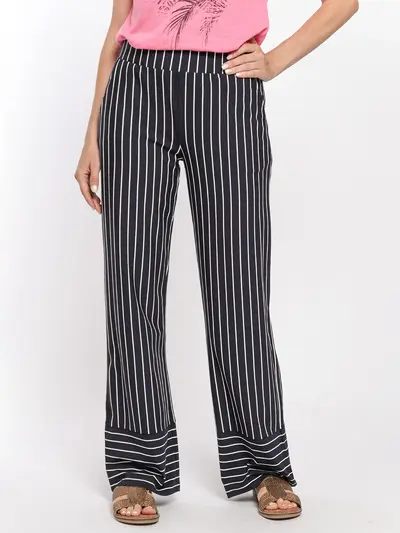 Полосатые брюки в стиле Марлен